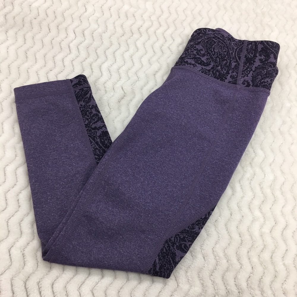 Athleta Capris Purple Black Size XXS